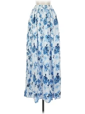 1412 Fourteen Twelve Juniors' White & Blue Floral Maxi Skirt Size Large NWT
