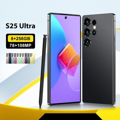 Unlocked 5G Smartphone S25 Ultra 6.8in Android 14 Dual SIM Cell Phones 8GB+256GB