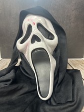Ghostface Scream Mask w Hood Halloween Costume Horror Movie Mask