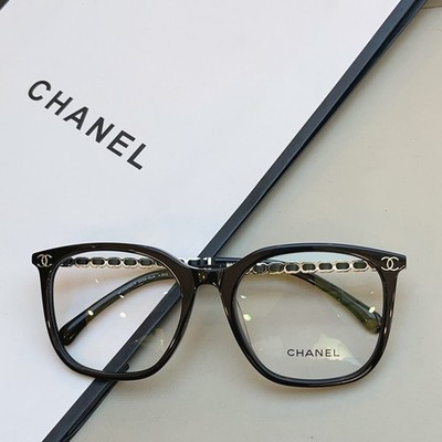 Chanel 3435 black rectangular frame transparent lenses 54 20-140 women's glasses