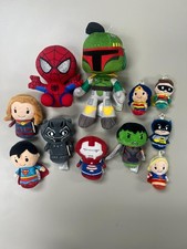 Marvel DC Plush Toy Lot Spider Man Hulk Batman Superman Boba Fett Mixed Bundle