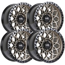 Set Of 4 Hardrock Off-road H108 17x9 6x5.5 1mm Bronze Wheels Rims 17 Inch