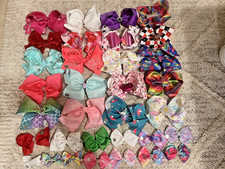 Jojo Siwa Bow Lot 20 Large bows, 9 small bows, 3 mini bows - 33 bows in all