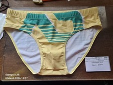 MENS Swim Briefs Pale yellow / Light Green Asian L, UK Size 34 inch PS-63