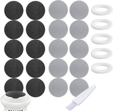 25 Pack Replacement Pads Refills for Pedi Vac Portable Electric Vacuum Callus Re