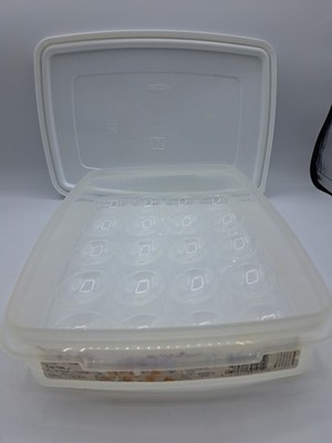 Rubbermaid Servin' Saver Deviled Egg Keeper Container #7 White Lid