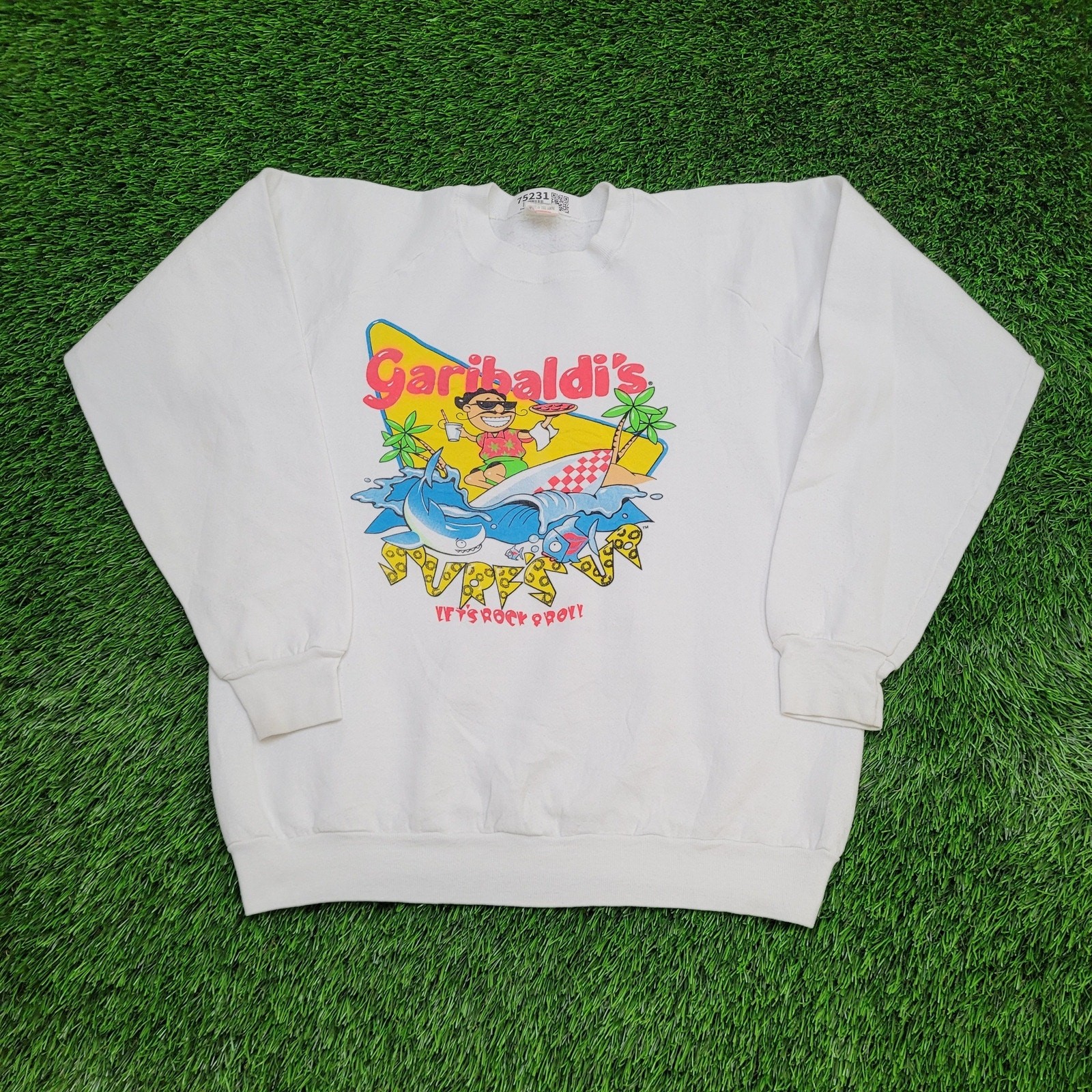Sudadera Pizza Surfer Vintage Años 80 XL 22x25 Garibaldi