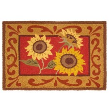 Jellybean Provence Sunflowers Scatter Rug 20x30