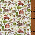 Fabric Traditions | Farm Babies Tractor Barn Animal Cream | YARD