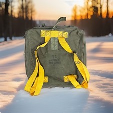 Vtg US Military Pilot Survival kit Cold Climate Pack With Straps Partial Kit.