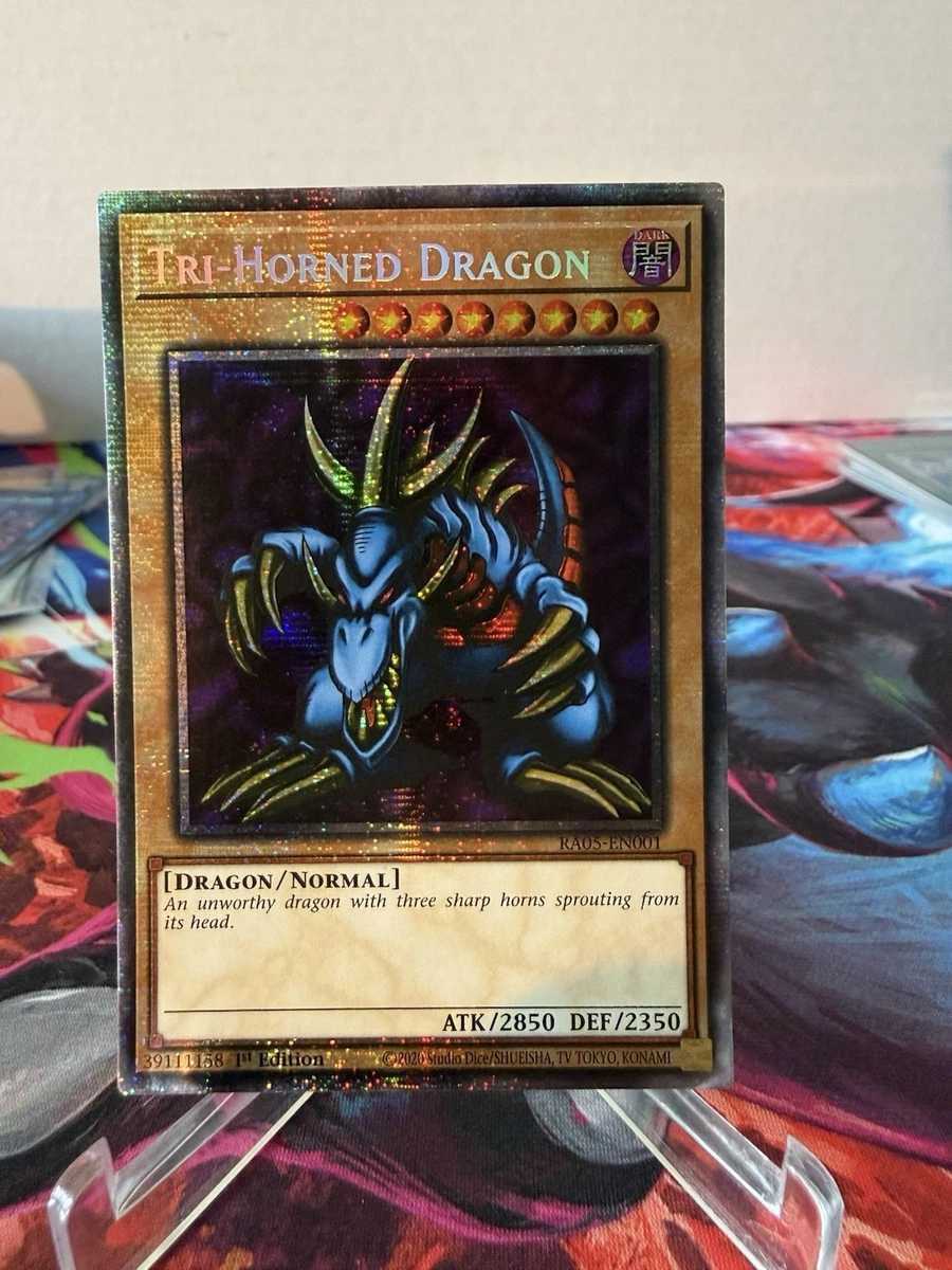 Tri-Horned Dragon RA05-EN001 Rarity Collection 5 for sale | eBay