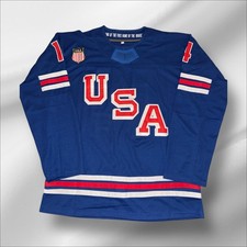 BROCK FABER TEAM USA 2026 OLYMPICS CUSTOM BLUE JERSEY SIZE LARGE NICE!!