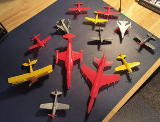 Processed Plastic assorted planes with air force figures
