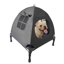 Love go Elevated Dog Bed w/ Metal Frame, Cooling Raised Pet Cot for Small Dogs 