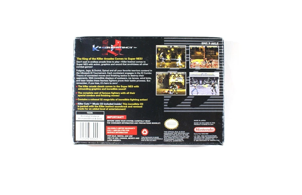 Killer Instinct SNES CIB Great Condition! - Image 2 of 4