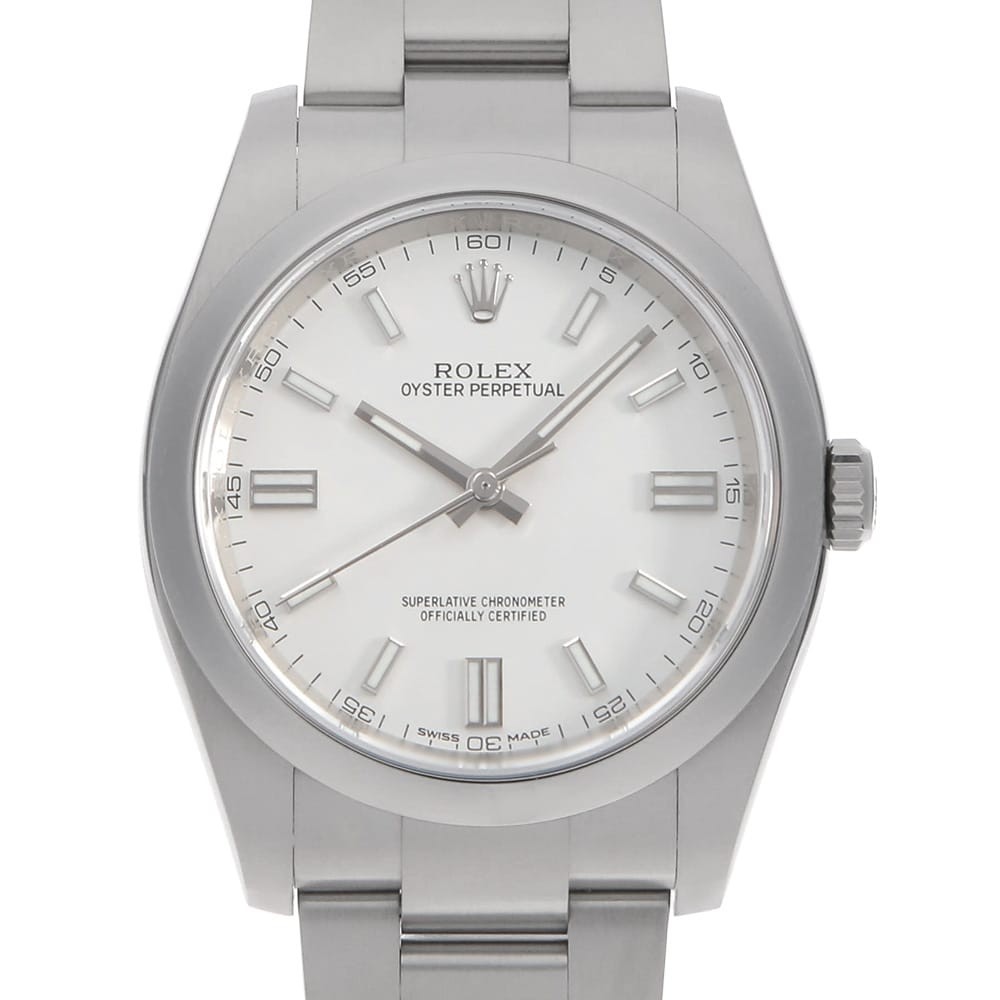 ROLEX Oyster perpetual 116000 white bar