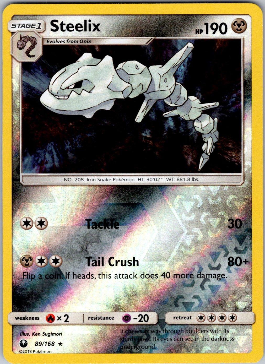 Steelix 89/168 Rare Celestial Storm Pokemon Reverse Holo Near Mint