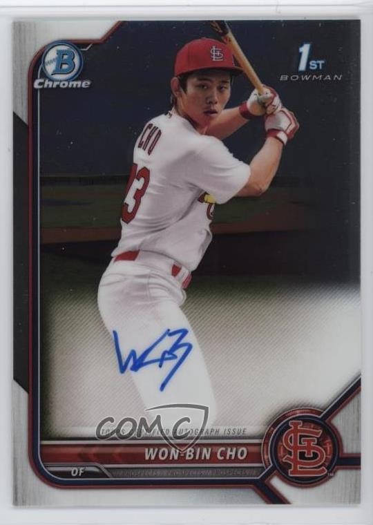 2022 Bowman Chrome Prospect Auto Won-Bin Cho #CPA-WC Auto 17hv