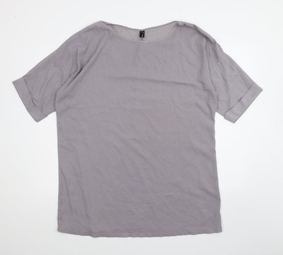 Zanzea Damen lila Basic T-Shirt Größe 2XL