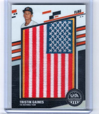 2026 Panini Stars & Stripes Prizm Tristin Gaines Jumbo Materials Flag #'ed 2/7