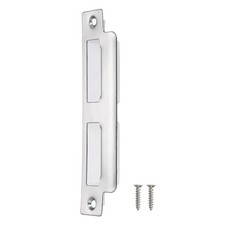 145mm x 37.5mm 201 Stainless Steel Door Latch Deadbolt Strike Plate Silver