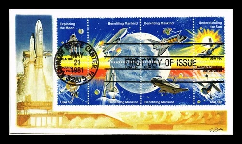 FLEETWOOD US COVER FIRST DAY OF ISSUE BOOKLET SPACE SHUTTLE LAUNCH