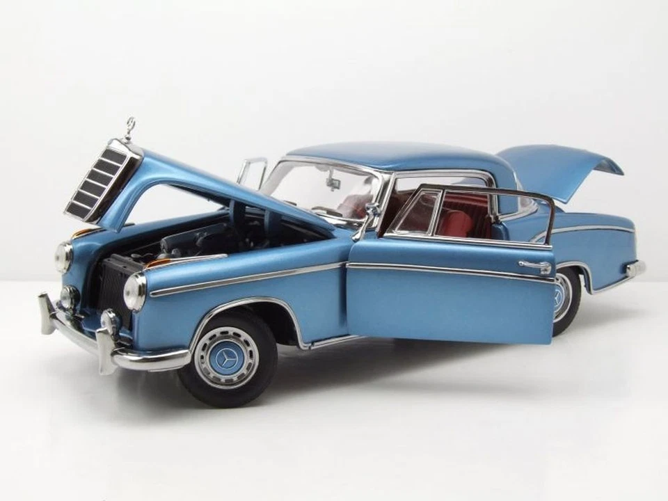 Mercedes 220 Se Coupé W128 1958 Azul Claro Metálico a Escala 1:18 Sun Star - Imagen 4 de 4