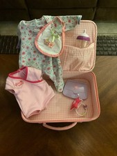AMERICAN GIRL BITTY BABY SUITCASE WITH CLOTHING AND MISC
