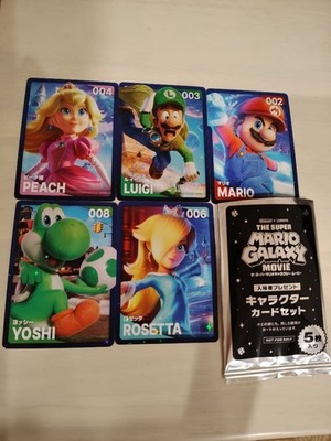 Super Mario Galaxy Movie Character card set 5 Seald Admission Bonus Japan
