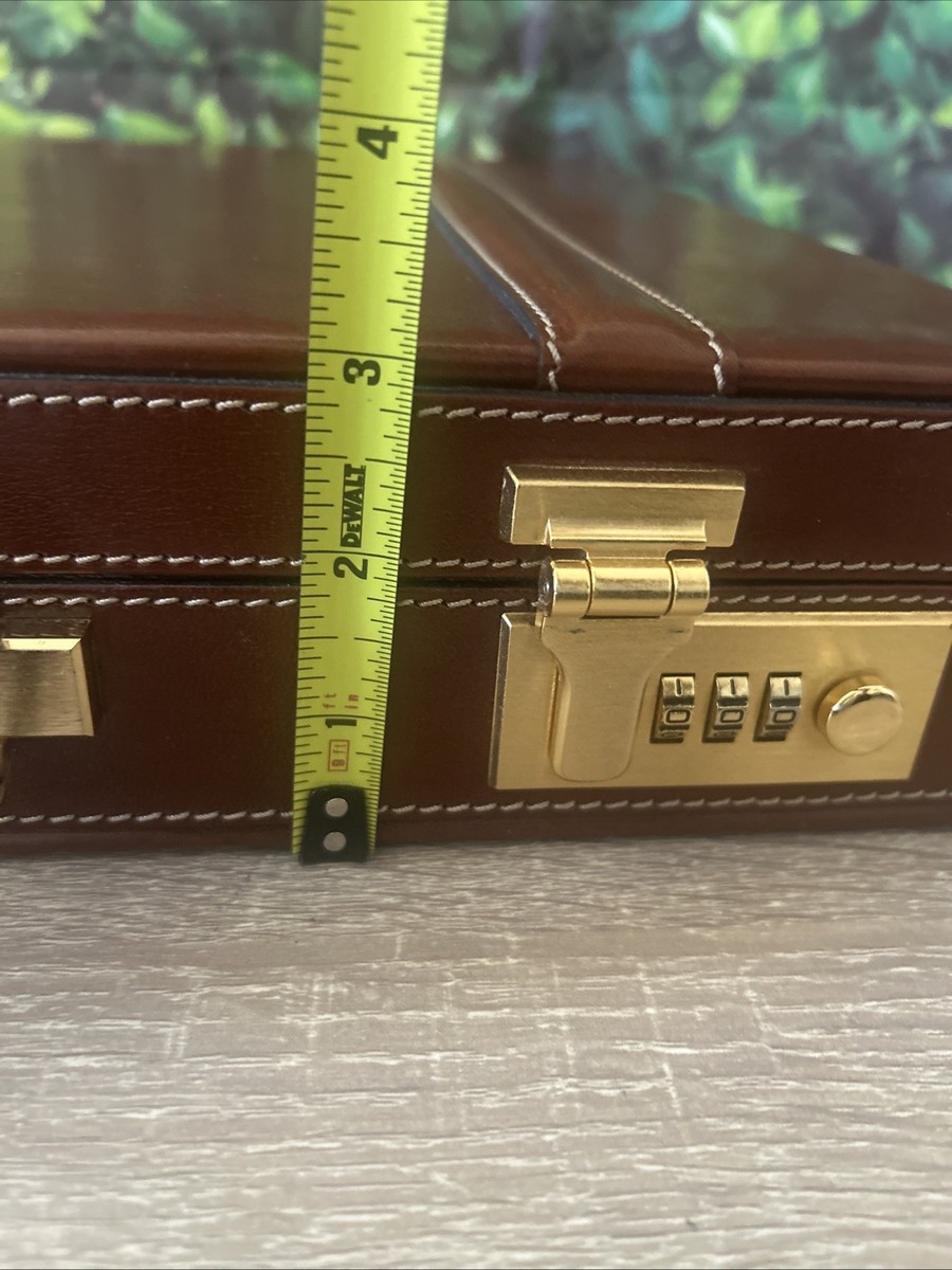 GOLD PFEIL Leather Briefcase Lock Hard Case | eBay