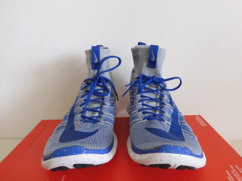 Nike Free Flyknit Mercurial Wolf Grey-Game Royal Blue-Black Sz 11 [805554-003] - Image 4 of 4