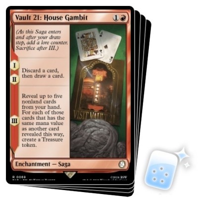 VAULT 21: HOUSE GAMBIT X4 Universes Beyond: Fallout Magic MTG MINT CARD