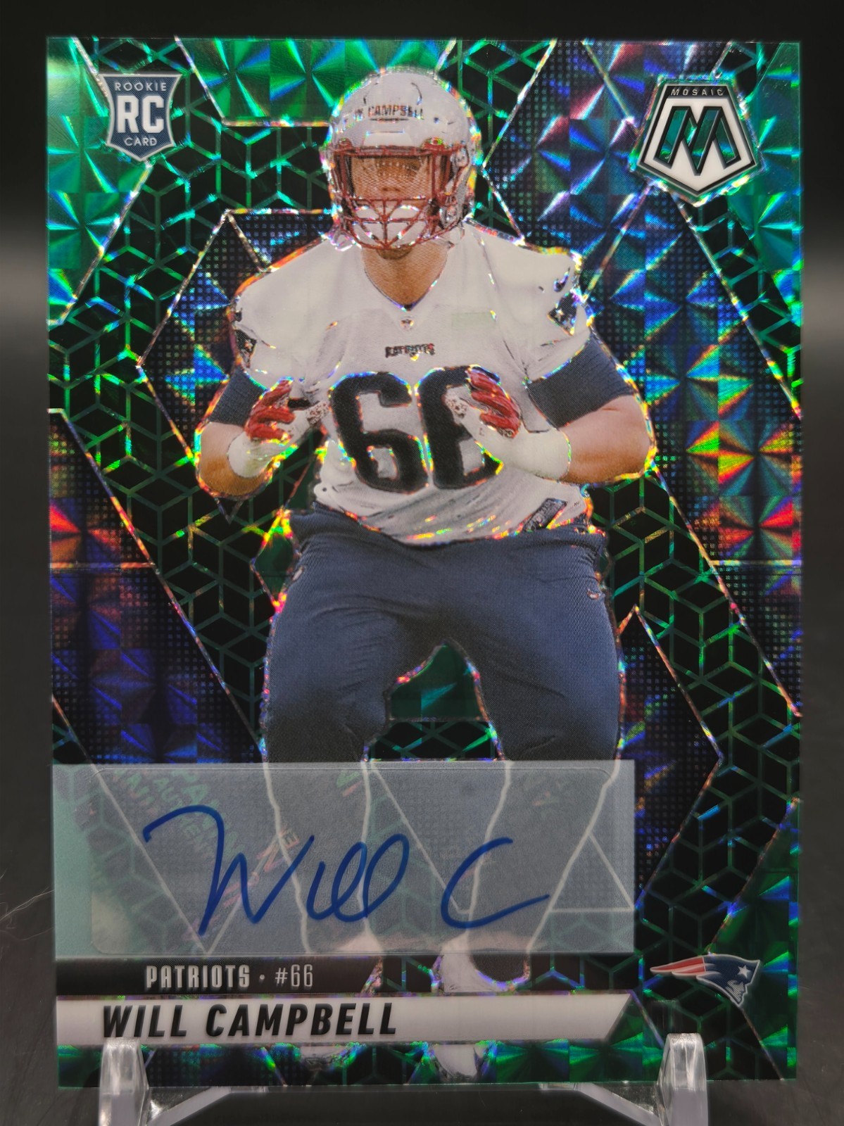 2025 Panini Mosaic - Will Campbell #378 - Green Spectris FOTL Auto 7/30