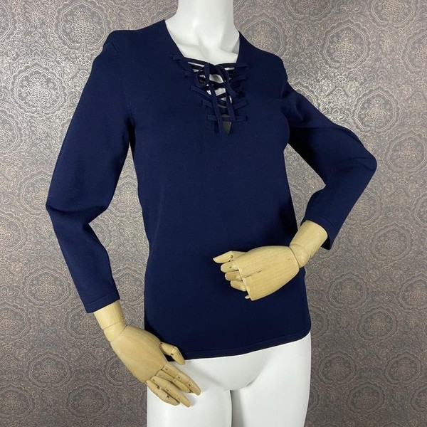 Women Whistles Sweater Navy Viscose 38