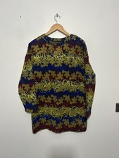 Zara Multicoloured Embroidered Yarn Jumper Dress - Mini Summer - Size Small