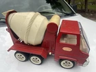 Vintage 1960's Tonka Red Cement Mixer Concrete Pressed Steel Truck Gas Turbine