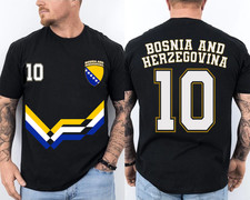 Bosnia and Herzegovina Soccer Tee, Bosnia and Herzegovina Number 10 Soccer Shirt