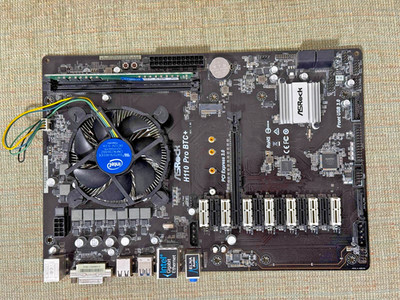 ASRock H110 Pro BTC+ Mining Motherboard Combo Intel G4400 CPU 8GB DDR4 RAM
