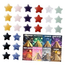 Healing Crystals Star Stones Gift Set 24Pcs Crystal and Stones in 8 Colors