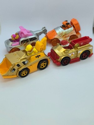 PAW Patrol Mighty Pups True Metal Vehicles Set of 4 Skye Marshall Zuma Rubble