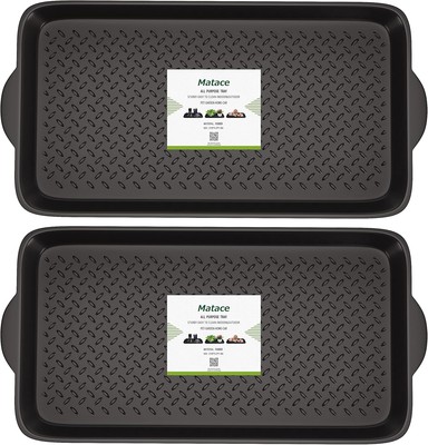 Matace 2 Pack Rubber 29.5'' x 15.7'' x 1.2'' (2Pack ), Black 