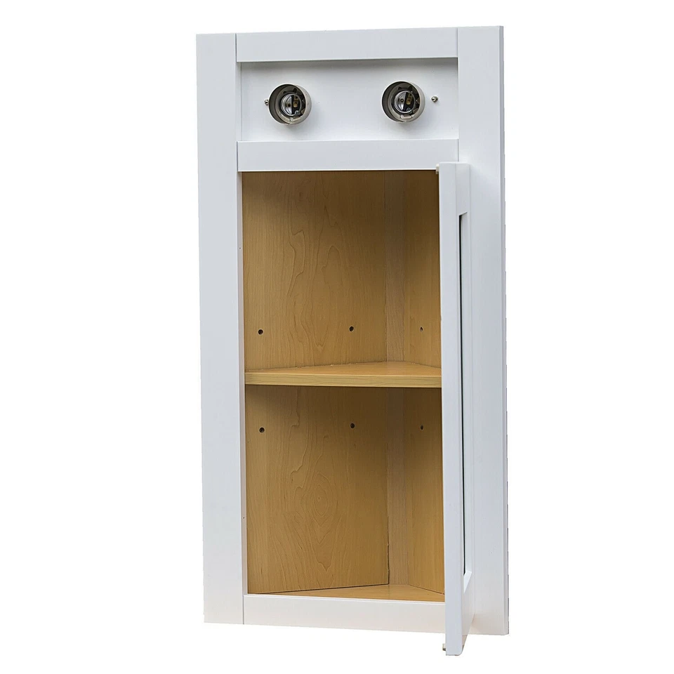 White Shaker 3-piece corner vanity set - Image 3 of 4