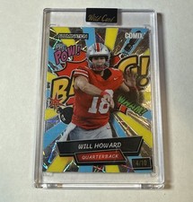 2024 Will Howard Alumination Comix Baaang Yellow & Blue 4/10 Rainbow Refractor