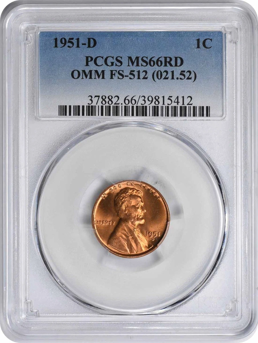 Grade MS 66 Lincoln Wheat US Small Cents (1909-1958) 1951 for sale
