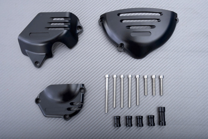 Protection de carter moteur noir en alu pour moto Kawasaki Z900RS 2018-2025