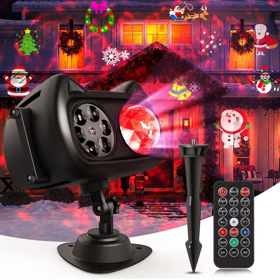 2025 LED Projector Christmas Outdoor Garden Spotlight Party Projection Lamp Laser - Image 2 of 4