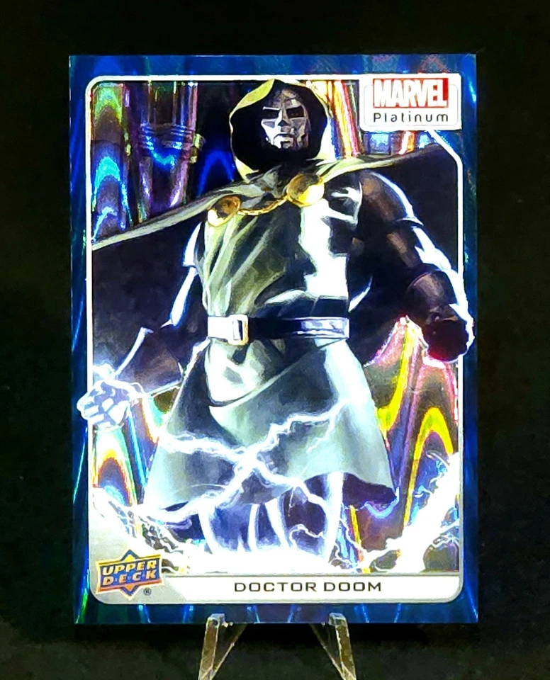 UD Upper Deck Marvel Platinum Teal Wave /799 Doctor DOOM ~ DR DOOM #'D CARD! 🔥 - Image 2 of 3