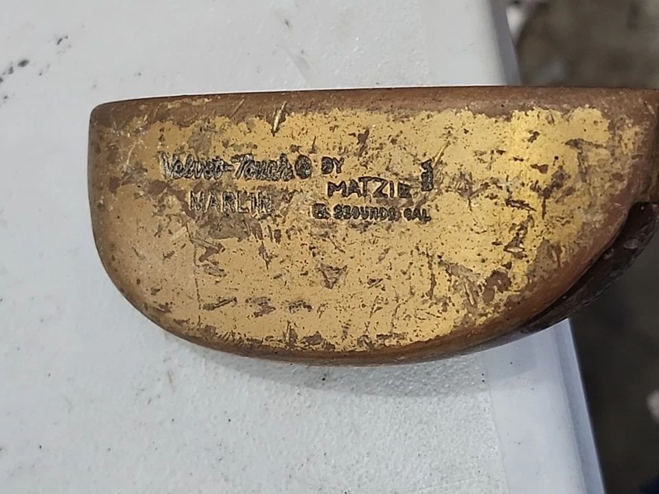 Matzie Marlin Velvet Touch Brass Putter El Segundo Cal RH Steel 35.5” RH Vintage - Image 4 of 4
