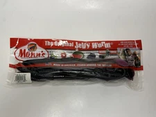 Manns 12" Jelly Worm 10 Pack Worms Bass Fishing Lure Black Grape Discontinued