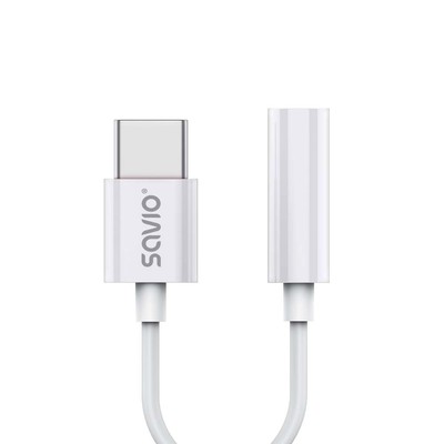 5901986047506 Adapter AK-51 USB-C - Mini Jack 3,5mm, Xiaomi, Huawei, Oppo SAVIO